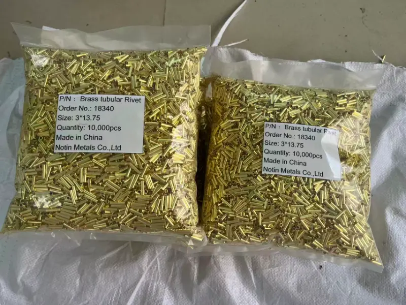 Przykładowe zamówienie na nity rurkowe wysłane do Wielkiej Brytanii