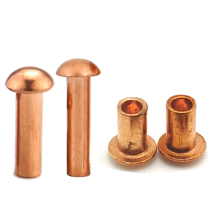 Nity z łbem grzybkowym miedzianym